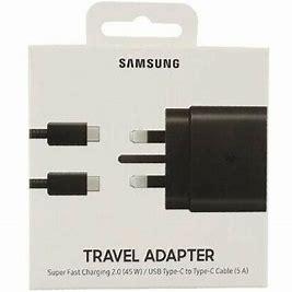 [TYPE C TO TYPE C ] SAMSUNG TRAVEL ADAPTER 45W 3 PIN WITH USB TYPE C TO TYPE C CABLE BLACK